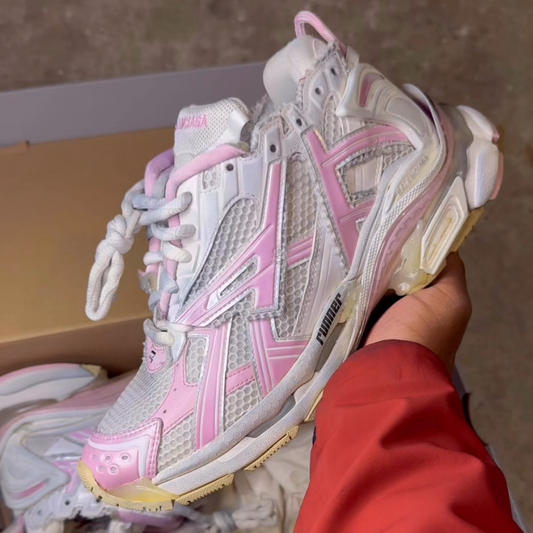 Pink White Balenciaga Runners PREOWNED